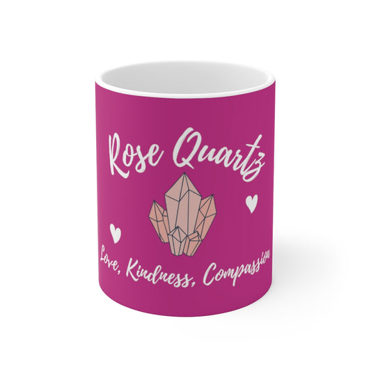 Rose Quartz Themed Ceramic Mug 11oz